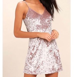 LuLu’s velvet slip dress